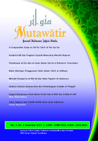 Image of Mutawatir: Jurnal Keilmuan Tafsir Hadis Volume 7 Nomor 2