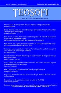 Image of TEOSOFI: Jurnal Tasawuf dan Pemikiran Islam Volume 7 Nomor 2
